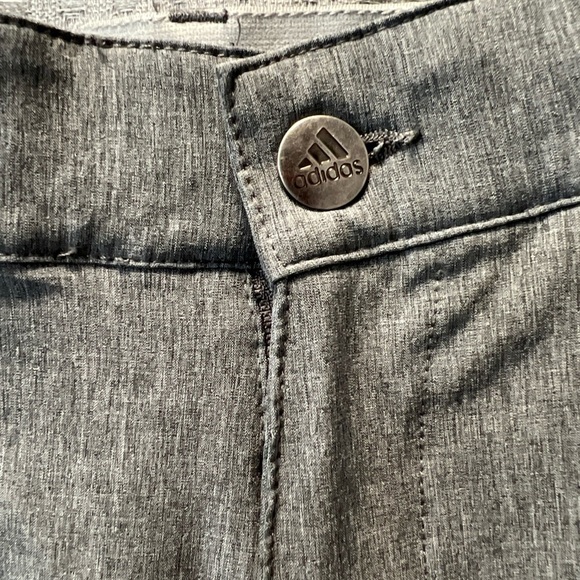 adidas Men's Charcoal Flat Front Shorts - Picture 3 of 8